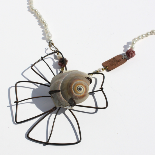 One of a kind Ita with Shinnecock shell necklace (Relative Arts Exclusive)