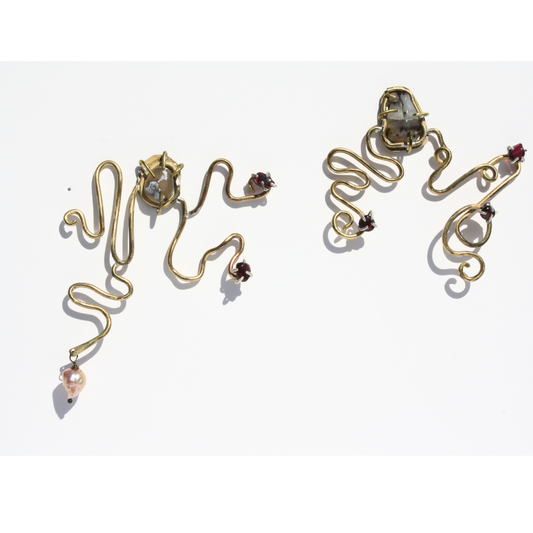 One of a kind vine earrings