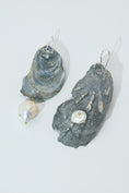 Load image into Gallery viewer, One of a kind fossilized shell earrings
